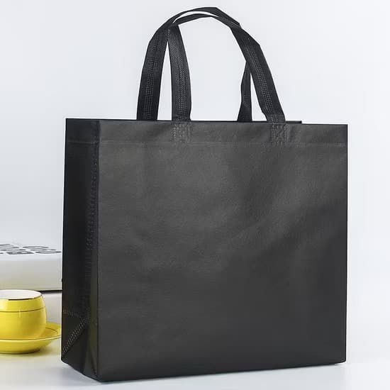 Black PP non-woven shopping bag with dual handles